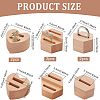 Olycraft 6Ppcs 3 Styles Wood Finger Ring Display Stands RDIS-OC0001-04-2