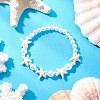 ABS Plastic Imitation Pearl Round Beads Stretch Bracelets BJEW-JB11869-01-1