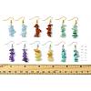 Natural & Synthetic Gemstone Dangle Earrings EJEW-FS00056-13