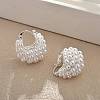 Brass ABC Plastic Imitation Pearl Basket Hoop Earrings EJEW-S270-08S-1