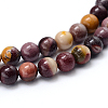 Round Natural Mookaite Beads Strands G-F216-8mm-19-4