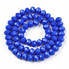 Opaque Solid Color Glass Beads Strands LS-EGLA-A034-P8mm-D32-2