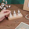 3 Cone Wooden Ring Organizer Holder RDIS-WH0031-02A-03-3