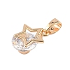 Brass Micro Pave Cubic Zirconia Pendants KK-E795-03KCG-02-2