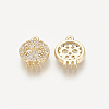 Brass Micro Pave Cubic Zirconia Charms KK-T029-63G-2