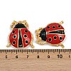 304 Stainless Steel Enamel Pendants STAS-P410-39B-G-3