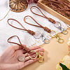 10Pcs 2 Colors Eco-Friendly Korean Waxed Polyester Cord Keychains KEYC-TA00032-6