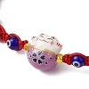 Adjustable Lanmpword Evil Eye Braided Bead Bracelet BJEW-JB11059-5