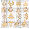   32Pcs Set 16 Styles Laser Cut Wooden Hollow Big Pendants FIND-PH0006-97-4