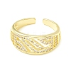 Clear Cubic Zirconia Hollow Open Cuff Ring for Women ZIRC-P096-24G-2