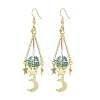 Alloy Macrame Pouch Dangle Earring for Stone Bead Holders EJEW-TA00288-2