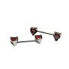 Heart Alloy Cubic Zirconia Nipple Barbell Rings WG1BFA6-04-2