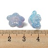 Iridescent Acrylic Bead Caps X-OACR-C021-08B-3