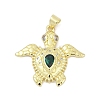 Brass Micro Pave Cubic Zirconia Pendants KK-D317-138G-1