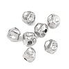Hammered 304 Stainless Steel Beads STAS-B127-01P-08-1