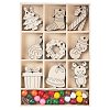 Christmas theme DIY Wood Pendants LS-WOOD-S063-01D-1