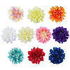 10Pcs 10 Colors Cloth Artificial Flower Head AJEW-CN0005-77-1