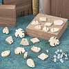 32Pcs 8 Style Ash Wood Stud Earring Findings EJEW-TA0001-16V-5