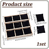 3-Tier 9 Grids Wood Bracelet Display Stands BDIS-WH0003-33B-2