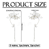 2Pcs 2 Styles Flower Crystal Rhinestone & Plastic Pearl Cuff Earrings EJEW-FH0001-13S-2