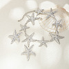 Starfish Iron Link Chain Necklaces & Stud Earrings Sets FS-WG81930-02-1