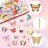 80Pcs 8 Styles Alloy Enamel Pendants ENAM-FS0003-62-2