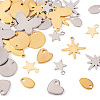 36Pcs 12 Style 304 Stainless Steel Charms STAS-TA0002-86-2