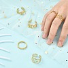 6Pcs 6 Style Star & Moon & Coffee Bean 304 Stainless Steel Finger Ring Sets for Women RJEW-TZ0001-01-6