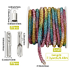 7.1 Yards Glass Rhinestone Synthetic Rubber Round Cord DIY-GF0013-74B-2