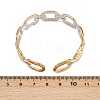304 Stainless Steel Cuff Bangles for Women BJEW-G757-04GP-5