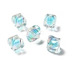 Two Tone UV Plating Rainbow Iridescent Acrylic Beads LS-TACR-D010-04E-1