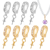 10Pcs 2 Colors Brass Crystal Rhinestone Fold Over Clasps FIND-PH0020-87-1