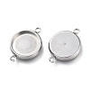 Non-Tarnish 304 Stainless Steel Cabochon Connector Settings STAS-I161-03E-P-2