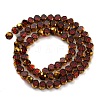 Electroplate Transparent Glass Beads Strands EGLA-G037-02A-HP02-2