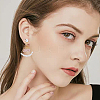 10Pcs Half Round Brass Ear Cuff Findings KK-BBC0022-47-5