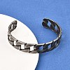 316 Surgical Stainless Steel Curb Chain Cuff Bangles BJEW-C125-08AS-5