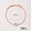 Elegant and Versatile Rectangle Brass Glass Bracelets for European and American Fashion QW9736-3-1