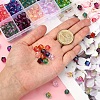 250Pcs 10 Colors Two Tone Transparent Spray Painted Acrylic Beads ACRP-CJ0001-03-5