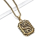 Retro Chinese Style Dragon-Shaped Titanium Steel Pendant Box Chain Necklaces PW-WGA2FFF-02-2