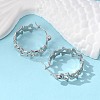 Non-Tarnish Hollow Star 304 Stainless Steel Hoop Earrings for Women STAS-A057-14P-4