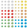 528Pcs 12 Style Electroplate Transparent Glass Beads GLAA-TA0002-31-2