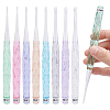 8Pcs 8 Colors Plastic Crochet Hooks AJEW-UN0002-35-1