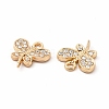 Rack Plating Eco-friendly Alloy Rhinestone Charms FIND-A025-13G-01-2