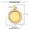 Brass Micro Pave Clear Cubic Zirconia Pendants CU-A26-06-01-44G-2