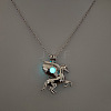 Alloy with Luminous Resin Bead Inside Pendant Necklaces for Women Men FS-WG4D5C2-23-1
