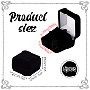 Plastic Cover with Velvet Brooch Packing Boxes VBOX-WH0012-08C-2