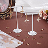 20Pcs Brass Micro Pave Clear Cubic Zirconia Earring Hooks KK-BBC0023-51-4
