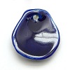 Bright Glazed Porcelain Ceramic Shell Pendants Strands PORC-O003-01F-2