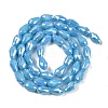 Opaque Solid Color Electroplate Glass Beads Strands LS-EGLA-N013-P4mm-B10-2
