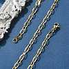 Ion Plating(IP) 304 Stainless Steel Cable Chain Necklace Making STAS-A028-N091G-1